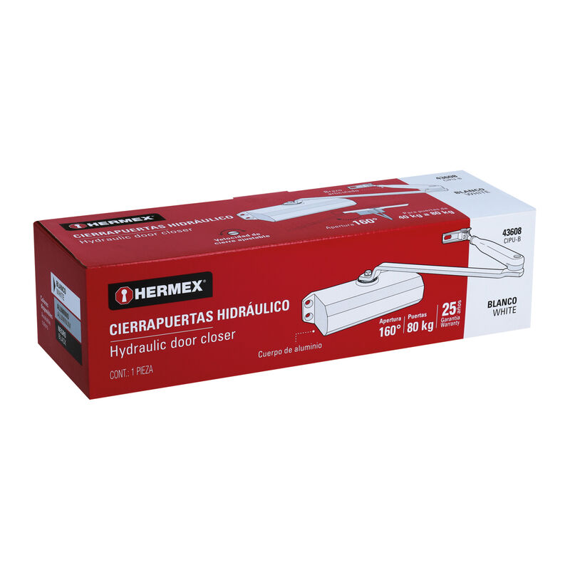 Cierrapuertas Hidráulico Color Blanco Hermex image number null