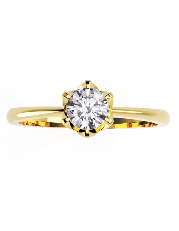 Anillo de Compromiso de 14K con Diamante de Lab... image number null