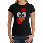 Camiseta Word Art Para Mujer - Cara de Pavo- Negro