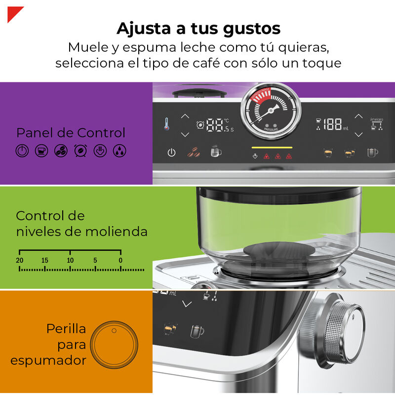 Cafetera Semiautom&aacute;tica Con Molino Bogner Becm0... image number null