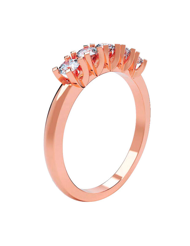 Anillo de Compromiso en Oro Rosa 10K con Circon... image number null