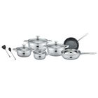 Batería de Cocina 12 pzs Acero Inoxidable Inducción Sienna Fraciel