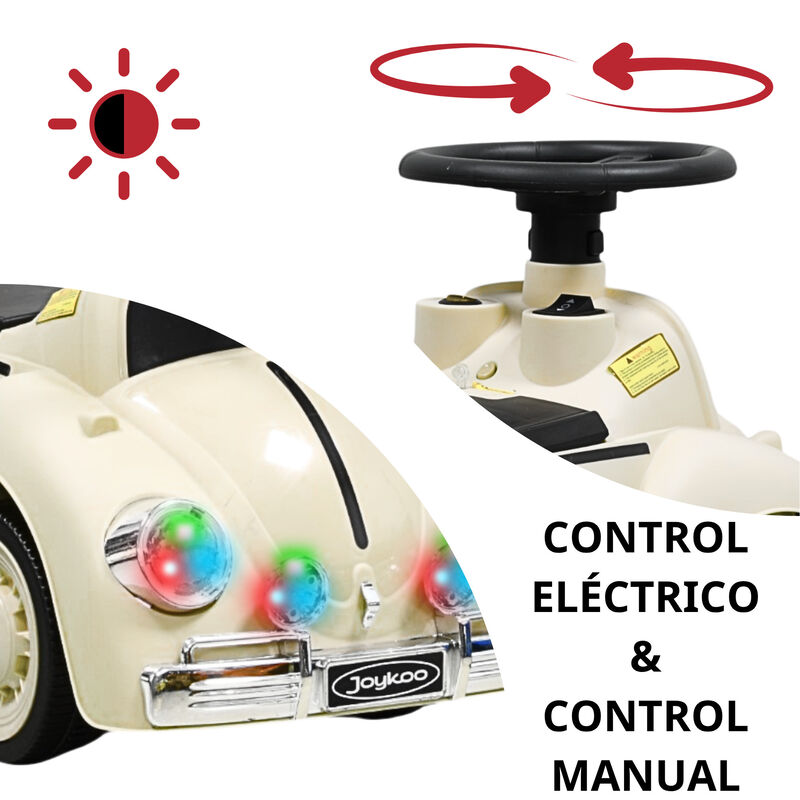 Montable El&eacute;ctrico Para Ni&ntilde;os 6v Con Bast&oacute;n Aju... image number null
