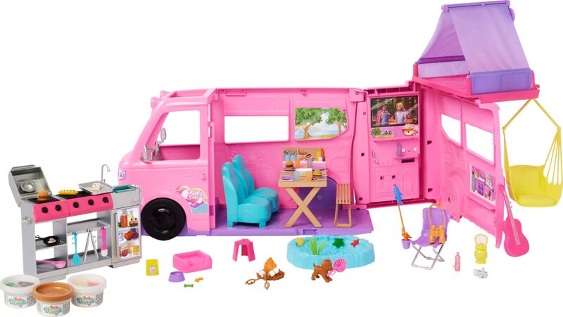 Playset Barbie Dream Camper Con Columpio Para T... image number null