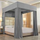 Cortinas De Cama Con Dosel Mengersi, Lisas, Con Cuatro Postes En Las Esquinas, Mosquitera