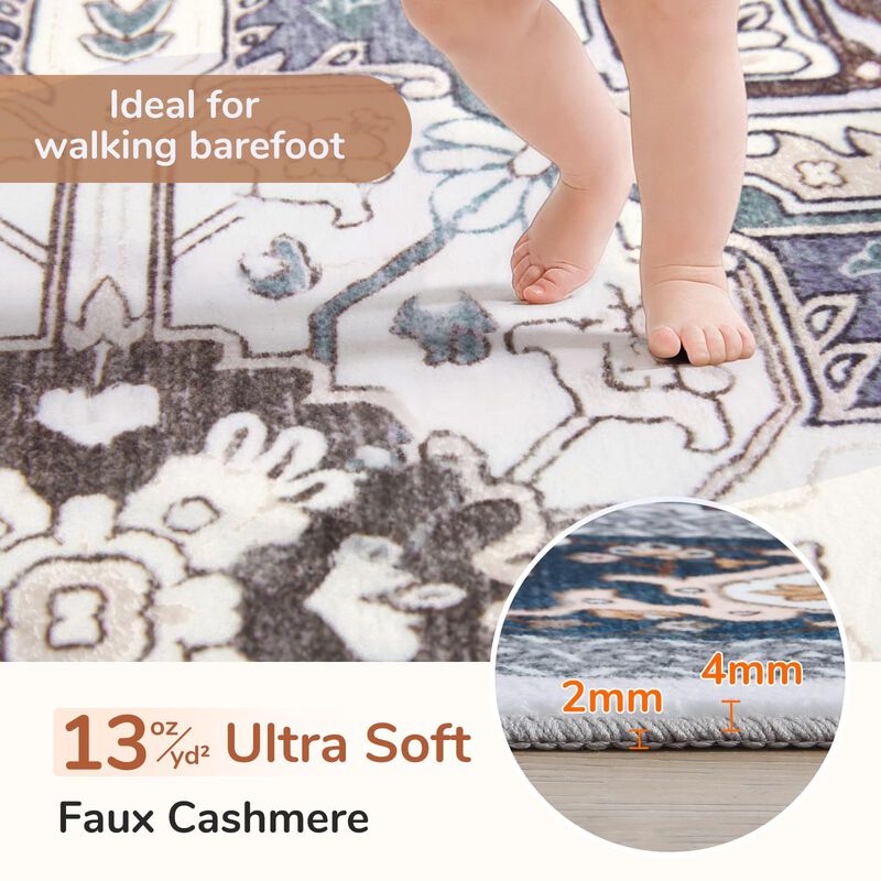 Alfombra Oppodream 183x274 Cm Azul Y Dorado Lav... image number null