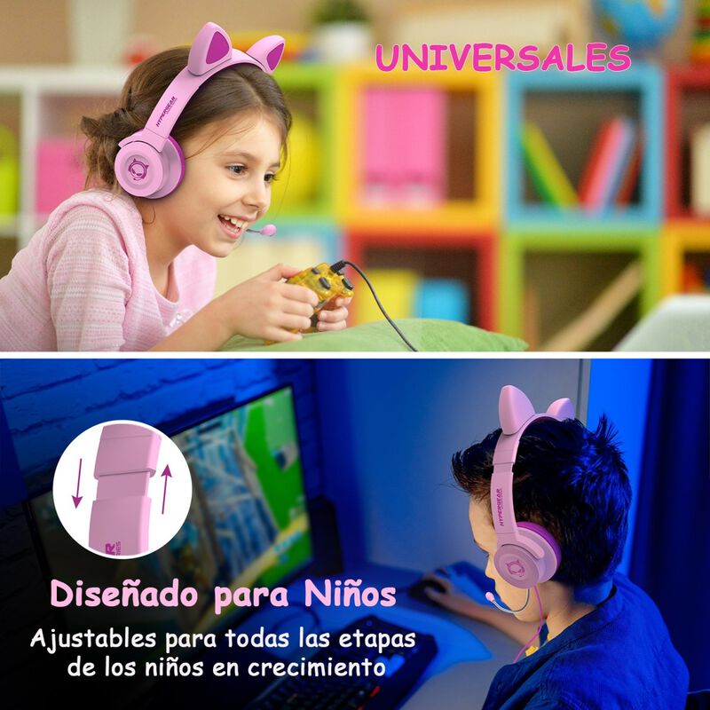 Auricular Al&aacute;mbrico HYPERGEAR para ni&ntilde;os ROSA 3... image number null