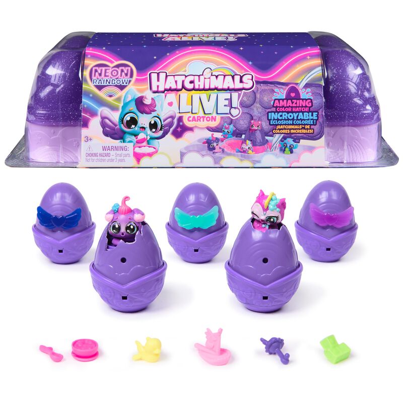 Arco&iacute;ris De Ne&oacute;n Toy Hatchimals Alive Con 5 Fig... image number null