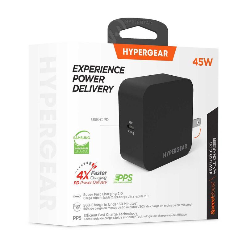 Cargador Super r&aacute;pido AC HYPERGEAR USB-C PD 45W... image number null
