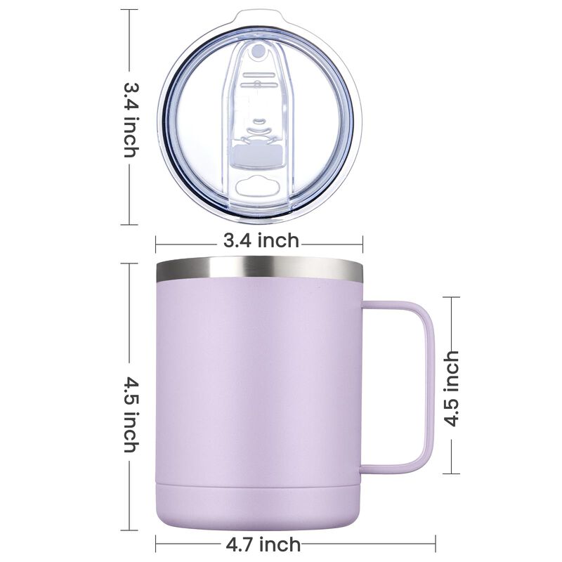 Juego De 2 Tazas De Caf&eacute; Meway 355 ml Lila Y Ro... image number null