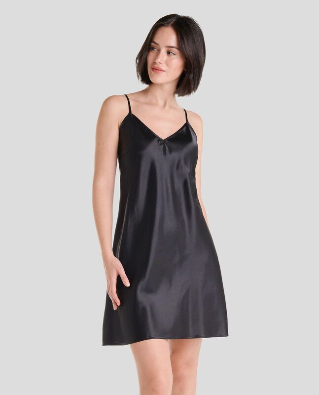 Camis&oacute;n de Tirantes de Raso Negro image number null