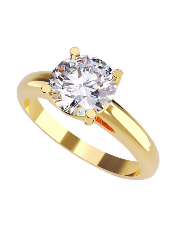 Anillo de Compromiso de 14K con Diamante de Lab... image number null