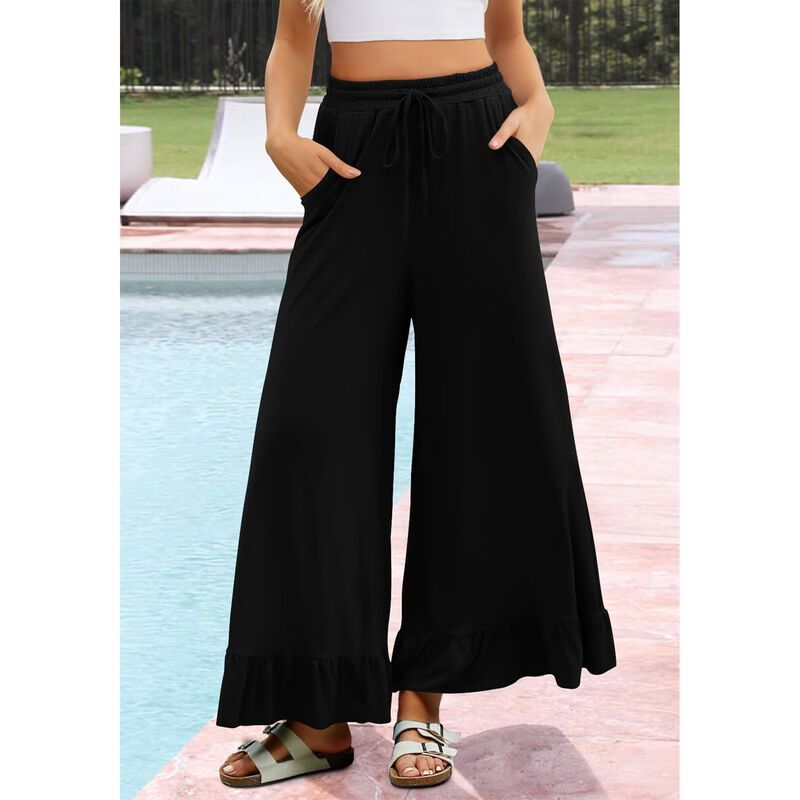 Pantalones Palazzo Kissmoda Lounge Negro XL Con... image number null