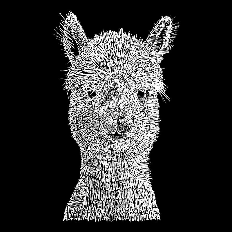 Camiseta Word Art Para Ni&ntilde;o - Alpaca - Granate image number null