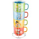 Tazas Peanuts Snoopy Gentle Reminders, 450 Ml, Paquete De 4 Unidades Con Estante