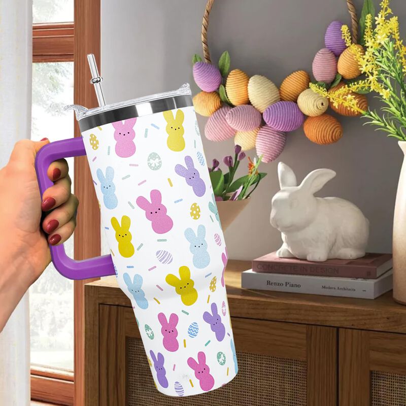 Vaso T&eacute;rmico Ceovfoi 1200 ml Conejito De Pascua... image number null