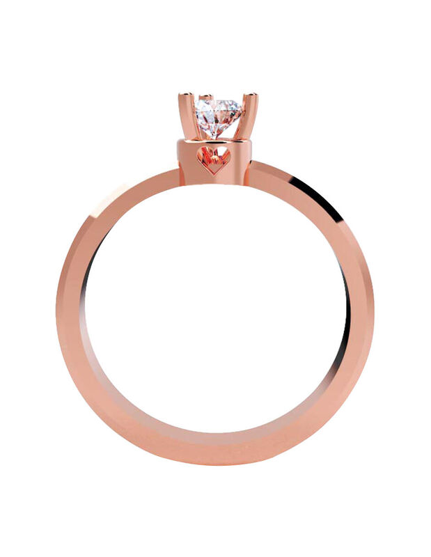 Anillo de Compromiso de 14K con Diamante de Lab... image number null