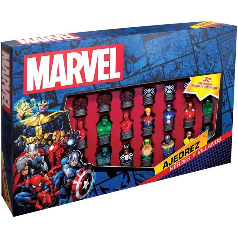 Ajedrez Marvel Héroes y Villanos 32 Piezas de C... image number null