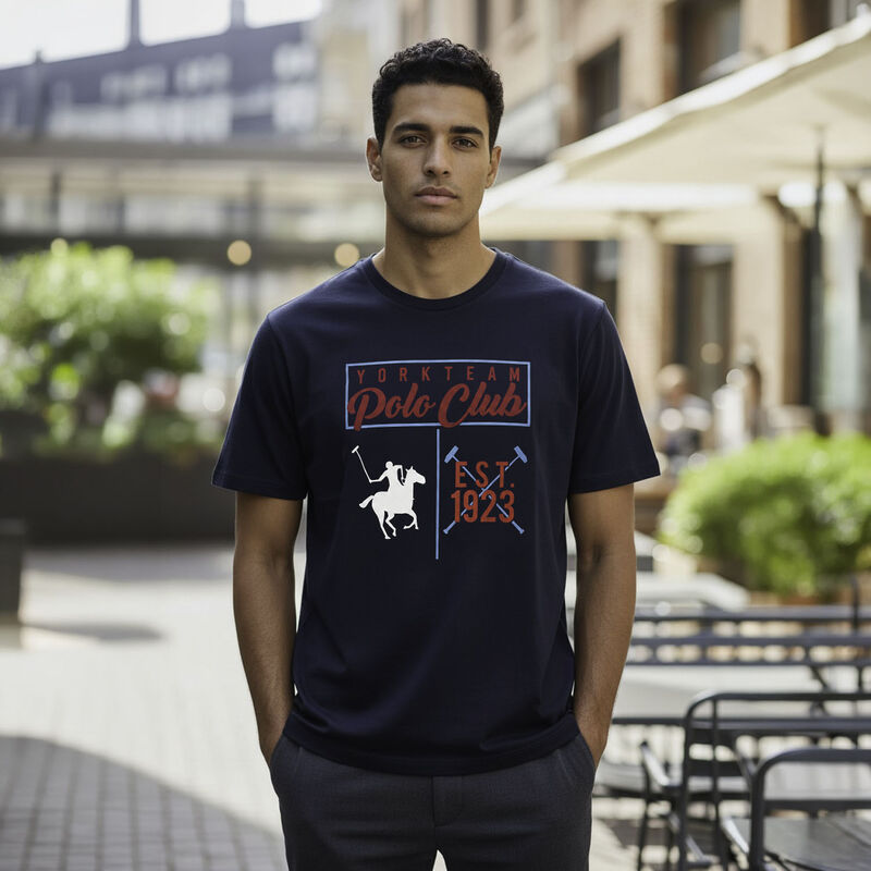 Playera Yorkteam Polo Club Color Azul Marino Pa... image number null