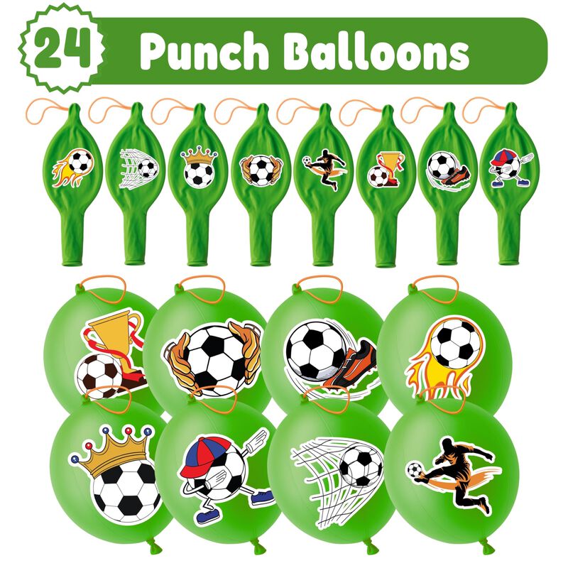 Set De 72 Piezas &ndash; Globos Verdes Y Tatuajes Tem... image number null