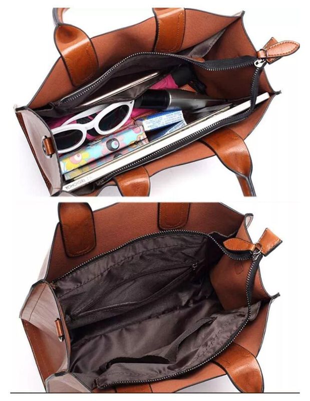 Bolsa Tote Pink Brule De Cuero Para Mujer image number null