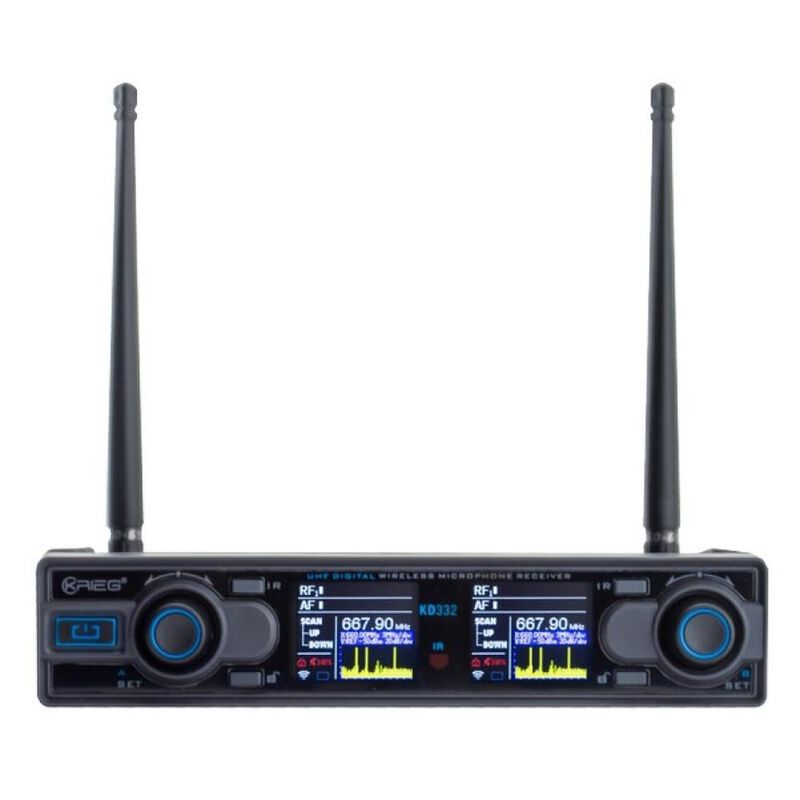 Micr&oacute;fono Inal&aacute;mbrico Krieg Uhf Doble Mano Mod.... image number null