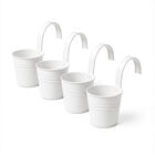 Set De 4 Macetas Colgantes Galvanizadas Ideen Blanca