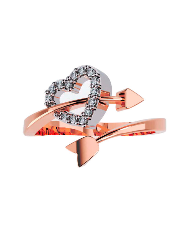 Anillo de Compromiso en Oro Rosa 14K con Circon... image number null