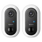 2 C&aacute;maras de seguridad Wi-Fi Full HD fija con bater&iacute;a recargable