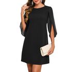 Vestido Oten Manga Con Vuelo Negro Talla Xxl