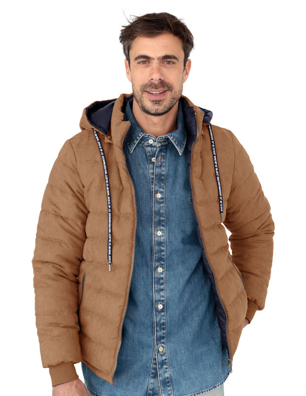 Chamarra Reversible Caballero Capitonada Gorro ... image number null