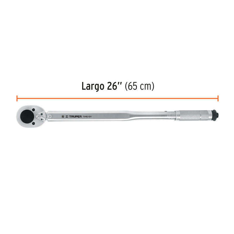 Torqu&iacute;metro Microm&eacute;trico Cuadro 3/4' Truper image number null