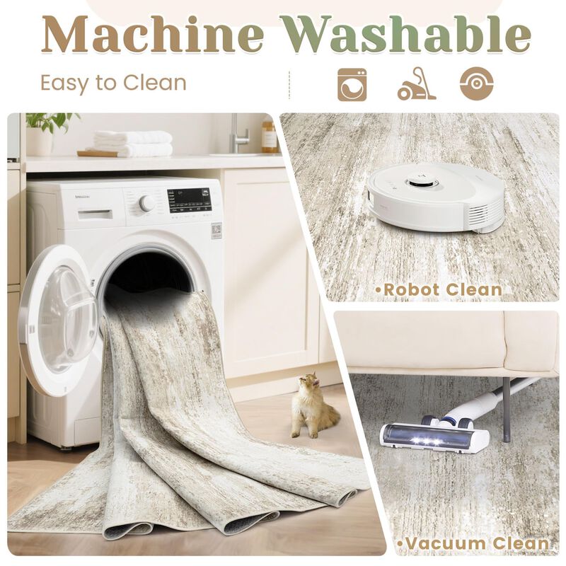Alfombra Lavable Beige Losbulake 274 cm X 366 c... image number null