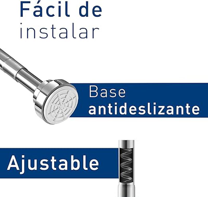 Bluelander Tubo para Cortina de Ba&ntilde;o Ajustable ... image number null