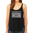 Tank Top Holgado Word Art Para Mujer - Grandes &Eacute;xitos del Rap de los 80- Negro