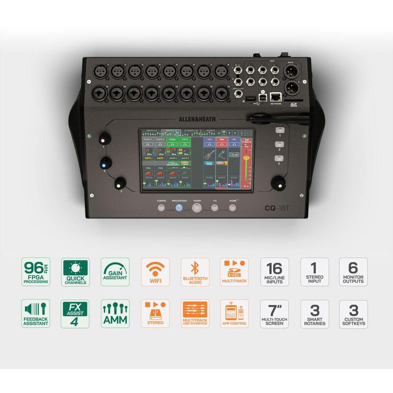 Allen & Heath CQ-18T Mezcladora Digital 18 Ch T... image number null