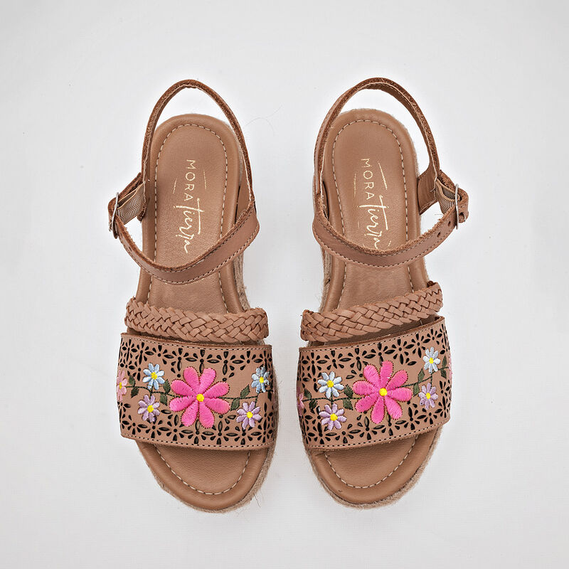 Mora Tierra Sandalia para mujer camel multicolo... image number null
