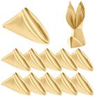 Servilletas De Tela Homiest 43 cm Dorado Pack De 12 Con Borde Festoneado