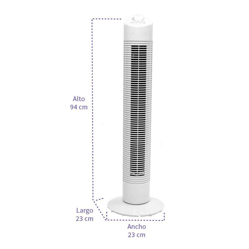 Ventilador torre iusa 36 42w 3vel timer image number null