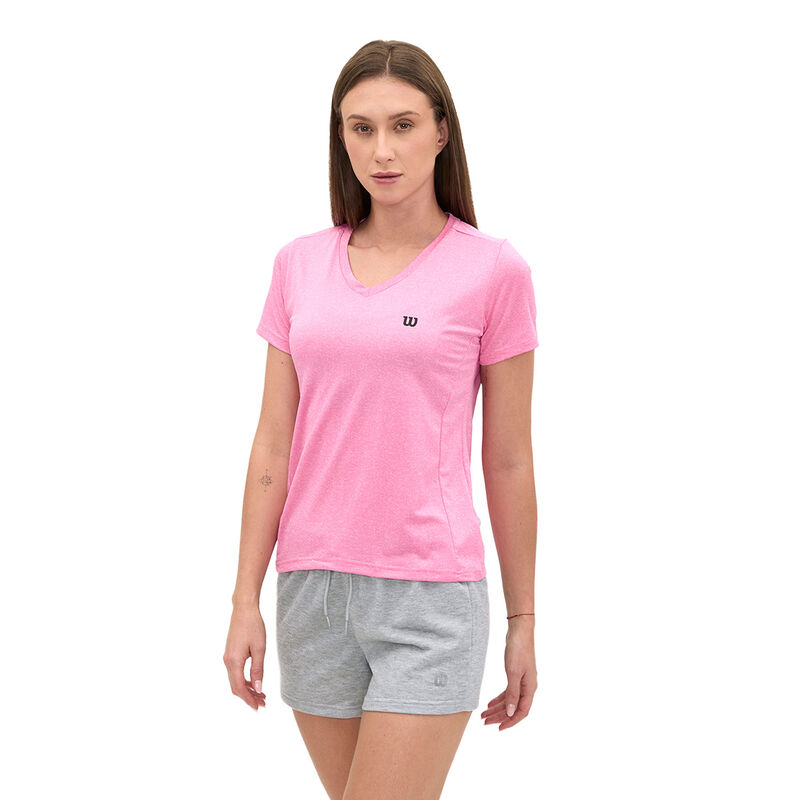 Playera deportiva Wilson para mujer ROSA FUERTE... image number null