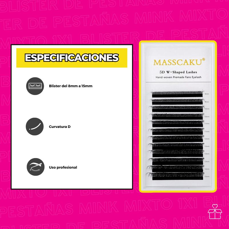 Blister Masscaku Prearmado Volumen 5d W Shape 8... image number null