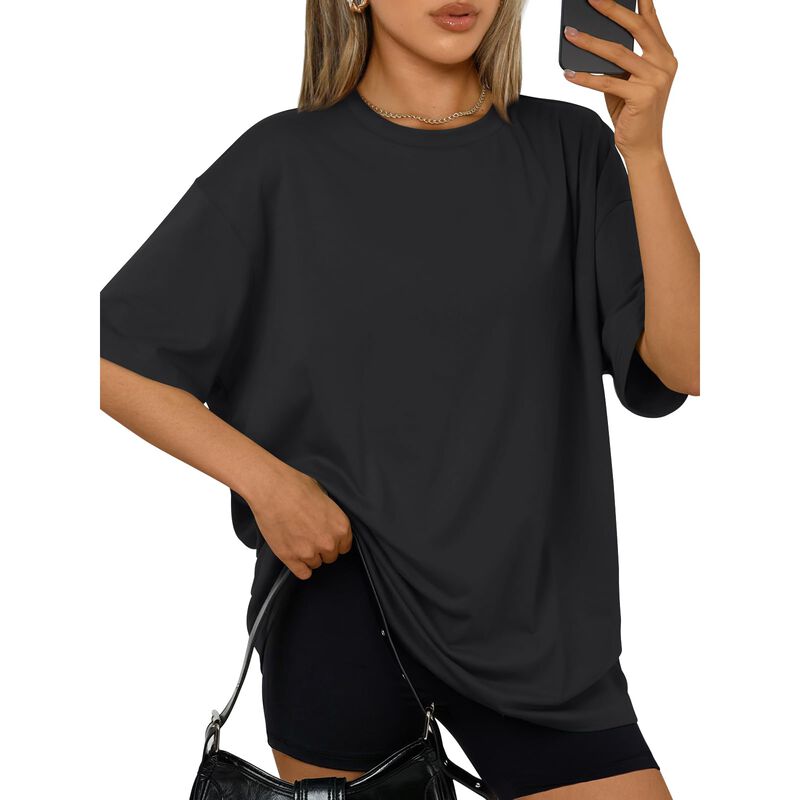 Camiseta Trendy Queen 3XL Negra Oversize Manga ... image number null