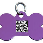 Placa Mascota Qriosa Hueso Morado