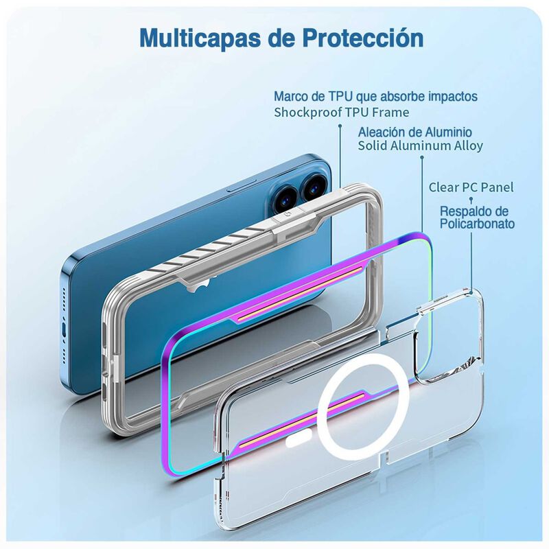 Funda Tekku Metal Mag Para Iphone 15 Pro Max image number null