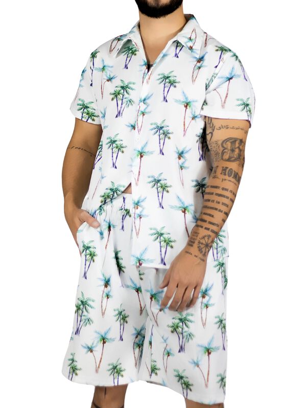 Conjunto Hombre Verano Camisa y Short a Juego C... image number null