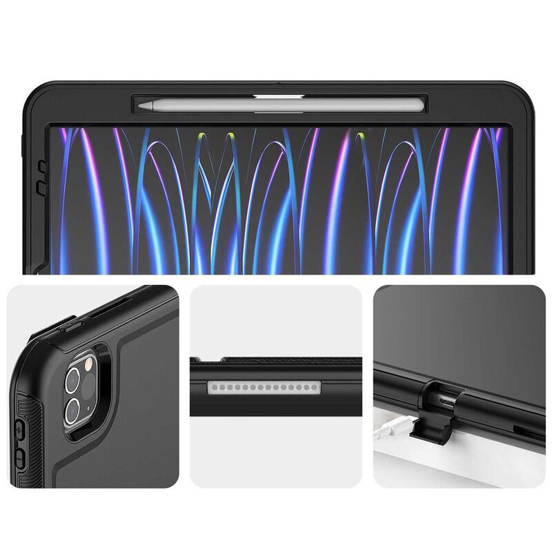 Funda TEKKU Flip para iPad Pro 12.9 Negra A2436... image number null