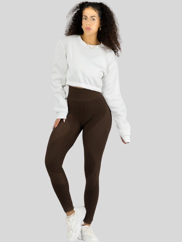 LEGGINGS MUJER PUSH UP LIC-0176 CAFE MALLAS DEP... image number null