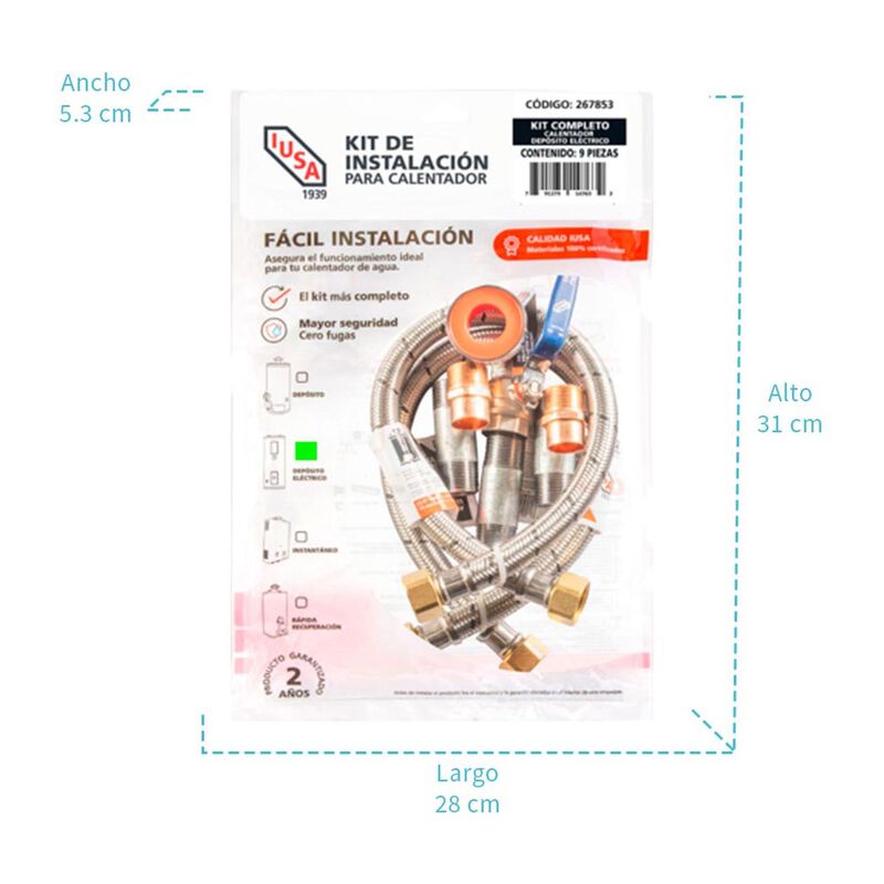 Kit De Instalación Completo Para Calentador Elé... image number null