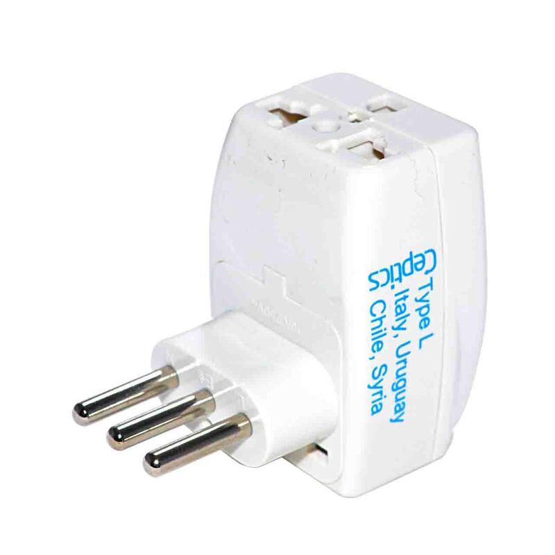 Adaptador De Viaje Ceptics Tipo L 3 Outlet Para... image number null