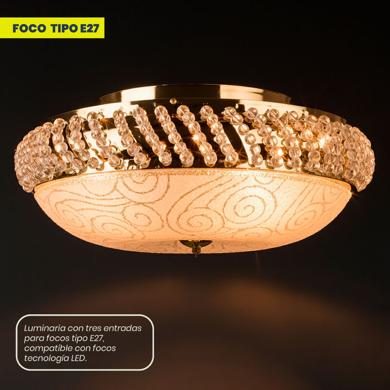 Plaf&oacute;n de Techo MIL LUCES GOLD 002 - Metal Dora... image number null